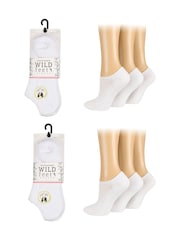 Wild Feet White Sports Cushioned Bamboo Liners socks 2 Pack - Image 3 of 4