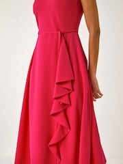 Roman Pink Bardot Ruffle Wrap Dress - Image 5 of 5