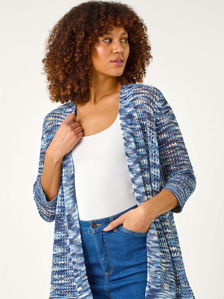 Roman Blue Spacedye Cardigan - Image 1 of 5