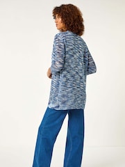 Roman Blue Spacedye Cardigan - Image 3 of 5