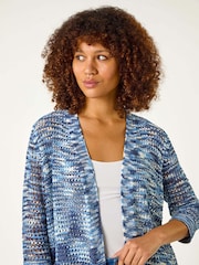 Roman Blue Spacedye Cardigan - Image 4 of 5