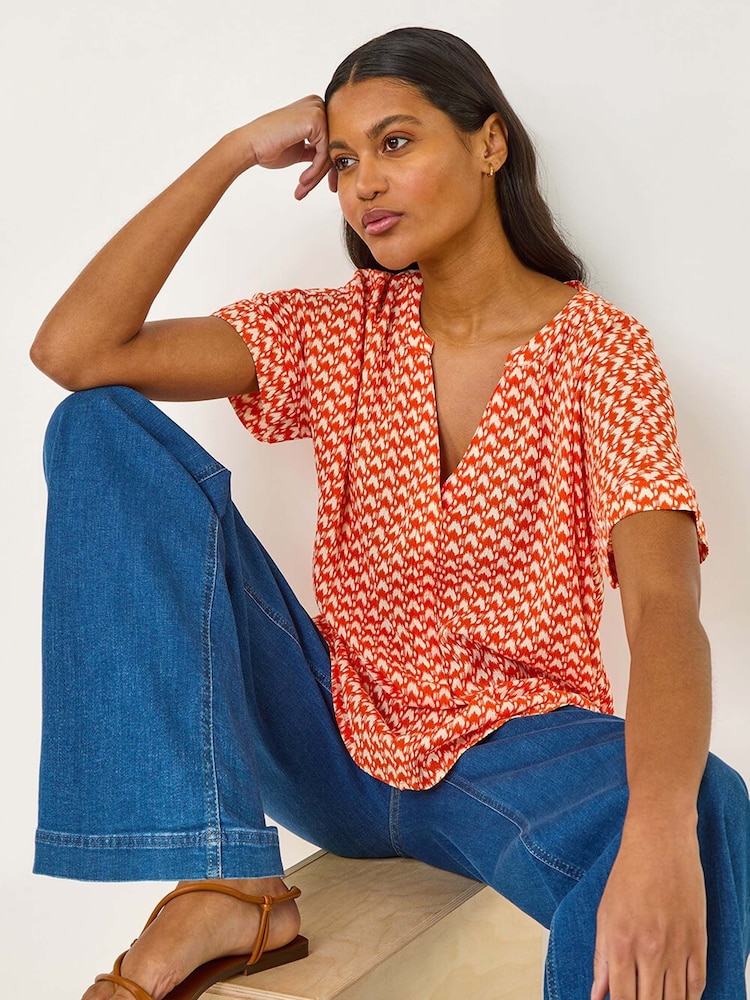 Roman Abstract Print Tunic Top - Imagen 1 de 5 Roman Abstract Print Tunic Top - Imagen 1 de 5