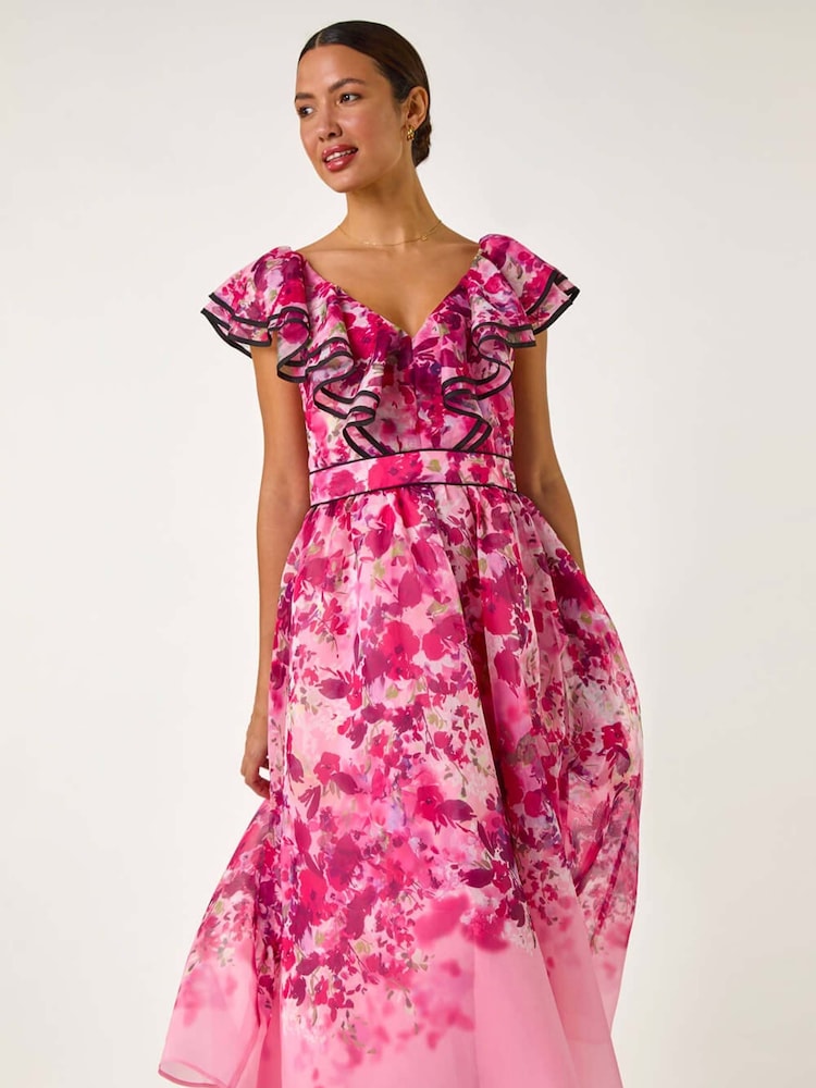 strapless open back dress Pleated Organza Short Dress – John Paul Ataker