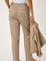 Roman Natural Cotton Full Length Stretch Trousers - Image 3 of 5