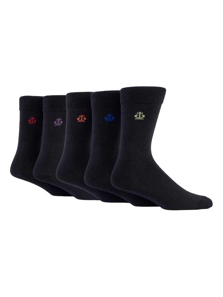 Черный - Jeff Banks Cotton Crew Socks 4 Pack - Image 1 of 5