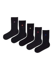 Черный - Jeff Banks Cotton Crew Socks 4 Pack - Image 2 of 5