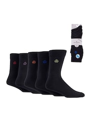 Черный - Jeff Banks Cotton Crew Socks 4 Pack - Image 5 of 5