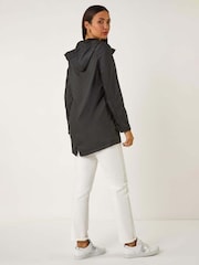 Roman Black Rain Resistant Hooded Jacket - Image 3 of 5