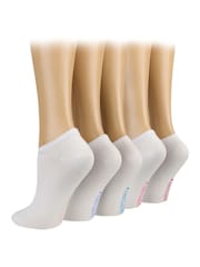 Wild Feet White Bamboo Multi Pack Trainer Socks - Image 2 of 4