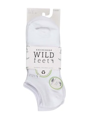 Wild Feet White Bamboo Multi Pack Trainer Socks - Image 4 of 4