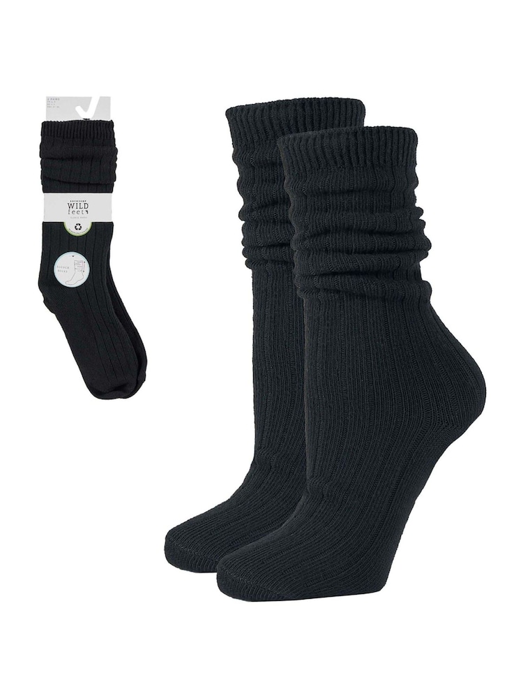 Wild Feet Black Leisure Slouch Socks - Image 5 of 7