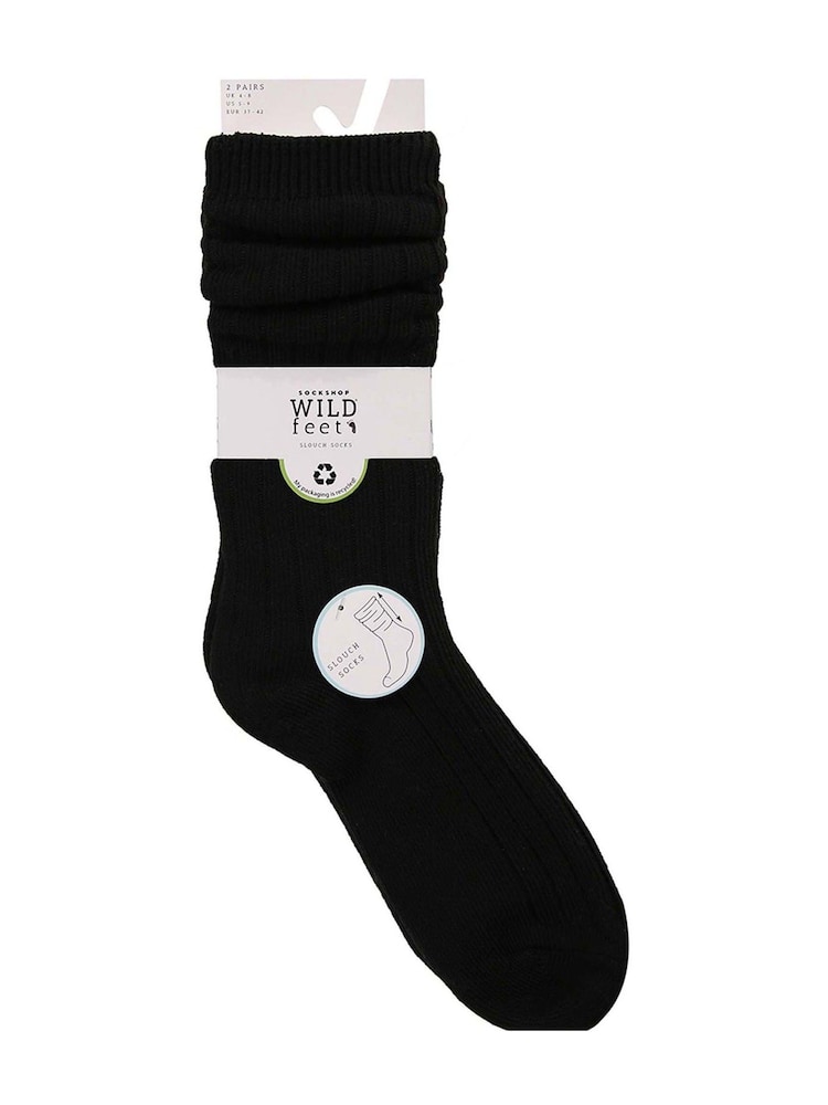 Wild Feet Black Leisure Slouch Socks - Image 6 of 7