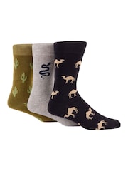 Wild Feet Green Western Crew Socks - Image 1 of 5