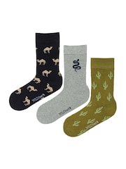 Wild Feet Green Western Crew Socks - Image 2 of 5