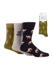 Wild Feet Green Western Crew Socks - Image 5 of 5