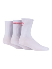 Wild Feet White Cream Sports Style Crew Socks 3 pack - Image 1 of 6