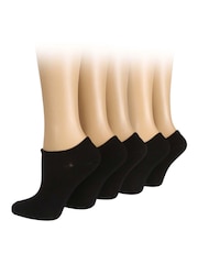 Wild Feet Black Bamboo Multi Pack Trainer Socks - Image 2 of 4