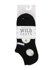 Wild Feet Black Bamboo Multi Pack Trainer Socks - Image 4 of 4