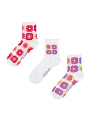 Wild Feet White Cotton Cropped Crew Socks - Image 2 of 4