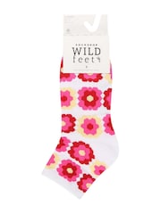 Wild Feet White Cotton Cropped Crew Socks - Image 4 of 4