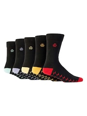 Темно-черный - Jeff Banks Cotton Crew Socks 4 Pack - Image 1 of 6