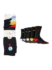 Темно-черный - Jeff Banks Cotton Crew Socks 4 Pack - Image 4 of 6
