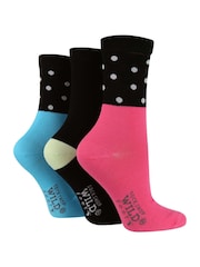 Черный - Wild Feet Bamboo Pop Colour Socks 3 Pack - Изображение 1 из 4