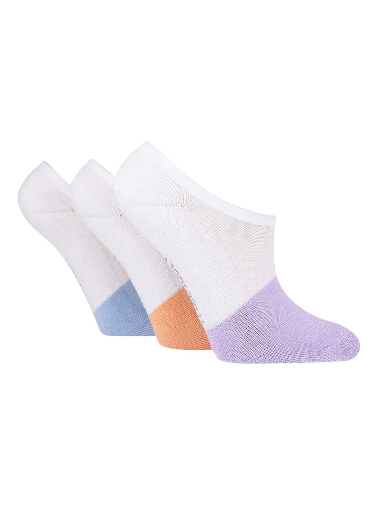 Wild Feet Purple Bamboo Cushioned Super Low Cut Trainer Liners with Heel Grip - Image 1 of 4