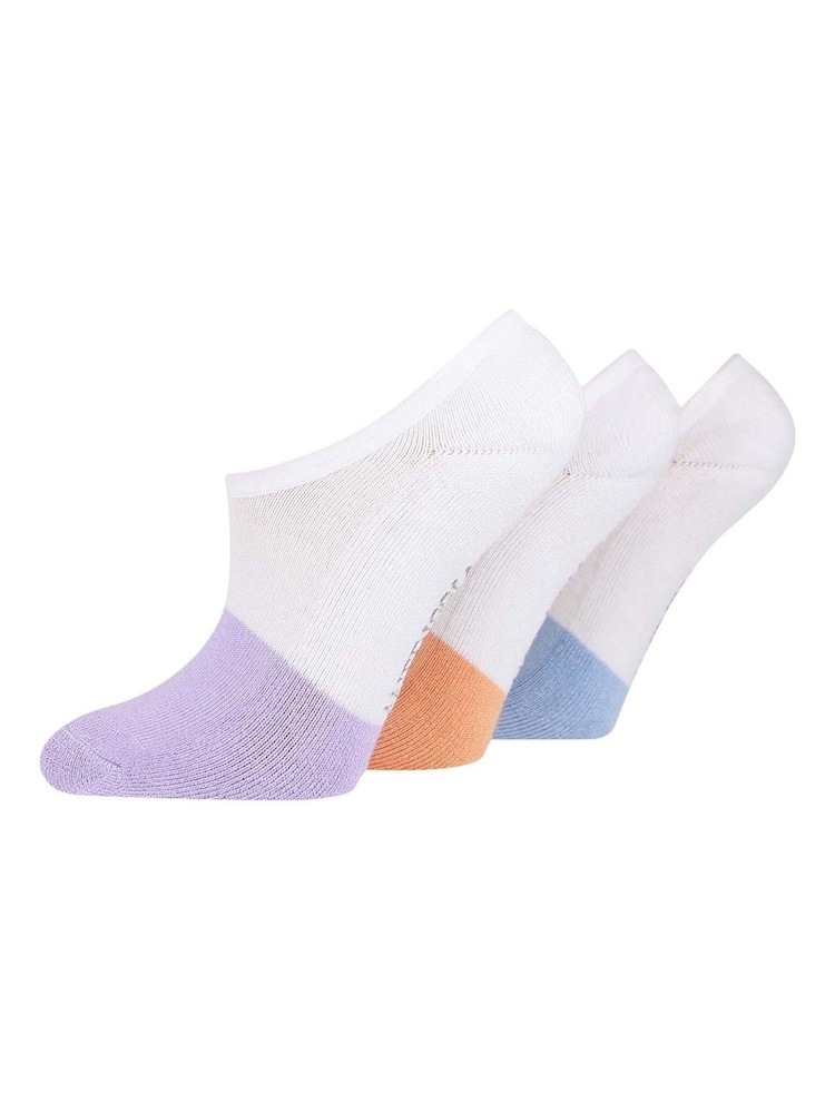 Wild Feet Purple Bamboo Cushioned Super Low Cut Trainer Liners with Heel Grip - Image 4 of 4