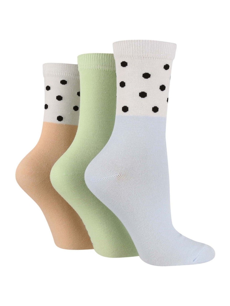 Белый - Wild Feet Bamboo Pop Colour Socks 3 Pack - Изображение 1 из 4