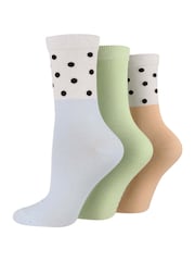 Белый - Wild Feet Bamboo Pop Colour Socks 3 Pack - Изображение 2 из 4