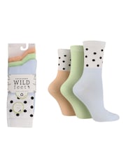 Белый - Wild Feet Bamboo Pop Colour Socks 3 Pack - Изображение 4 из 4