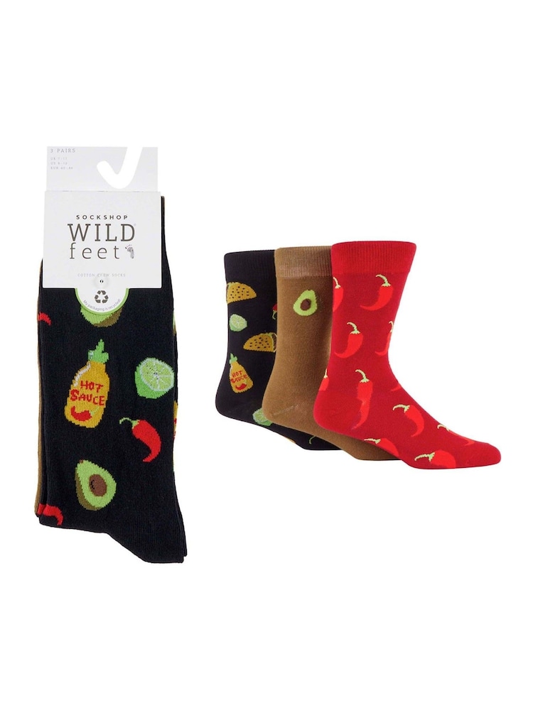Wild Feet Black Mexican Crew Socks - Image 4 of 5