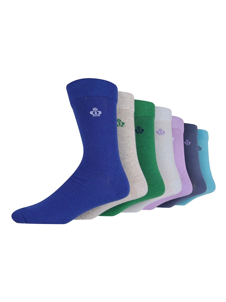 Jeff Banks Blue Cotton Fashion Crew Socks - Image 2 of 3