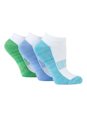 Wild Feet White Bamboo Cushioned Trainer Cut Sports Socks 3 Pack - Image 1 of 8