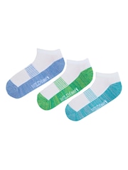 Wild Feet White Bamboo Cushioned Trainer Cut Sports Socks 3 Pack - Image 2 of 8