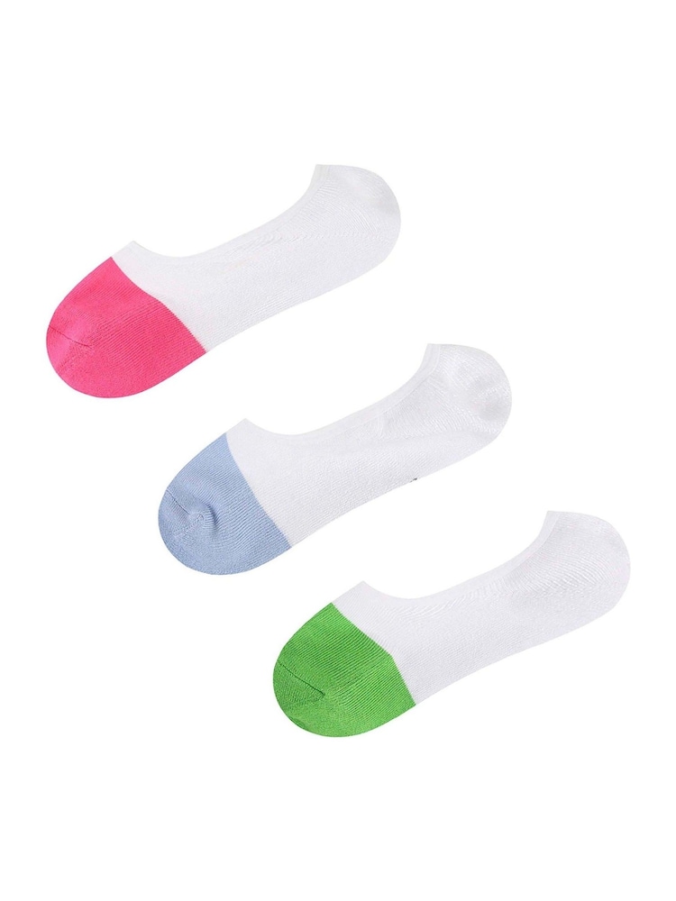 Wild Feet Pink Bamboo Cushioned Super Low Cut Trainer Liners with Heel Grip - Image 2 of 4