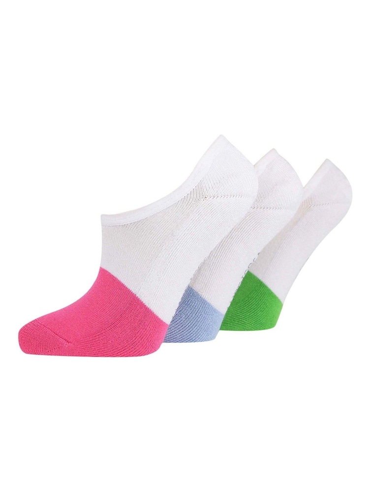 Wild Feet Pink Bamboo Cushioned Super Low Cut Trainer Liners with Heel Grip - Image 4 of 4