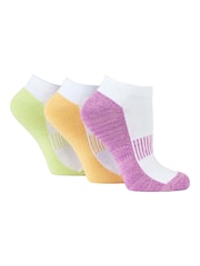 Wild Feet White Bamboo Cushioned Trainer Cut Sports Socks 3 Pack - Image 1 of 8