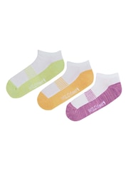 Wild Feet White Bamboo Cushioned Trainer Cut Sports Socks 3 Pack - Image 2 of 8