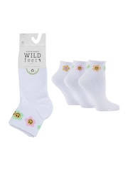 Набор из 3 пар спортивных носков длиной до четверти Wild Feet - Изображение 4 из 7