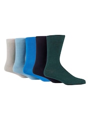 Jeff Banks Blue Cotton Leisure Socks - Image 1 of 5