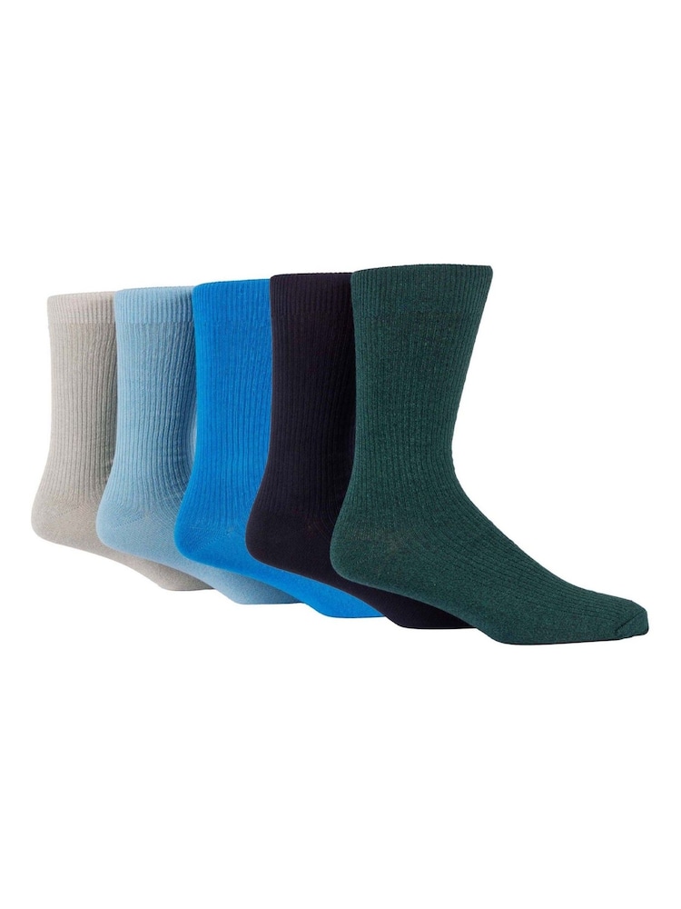 Jeff Banks Blue Cotton Leisure Socks - Image 1 of 5