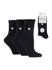 Wild Feet Bamboo Viscose Embroidered Crew Socks - Imagen 2 de 7