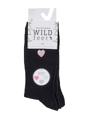 Wild Feet Bamboo Viscose Embroidered Crew Socks - Imagen 6 de 7