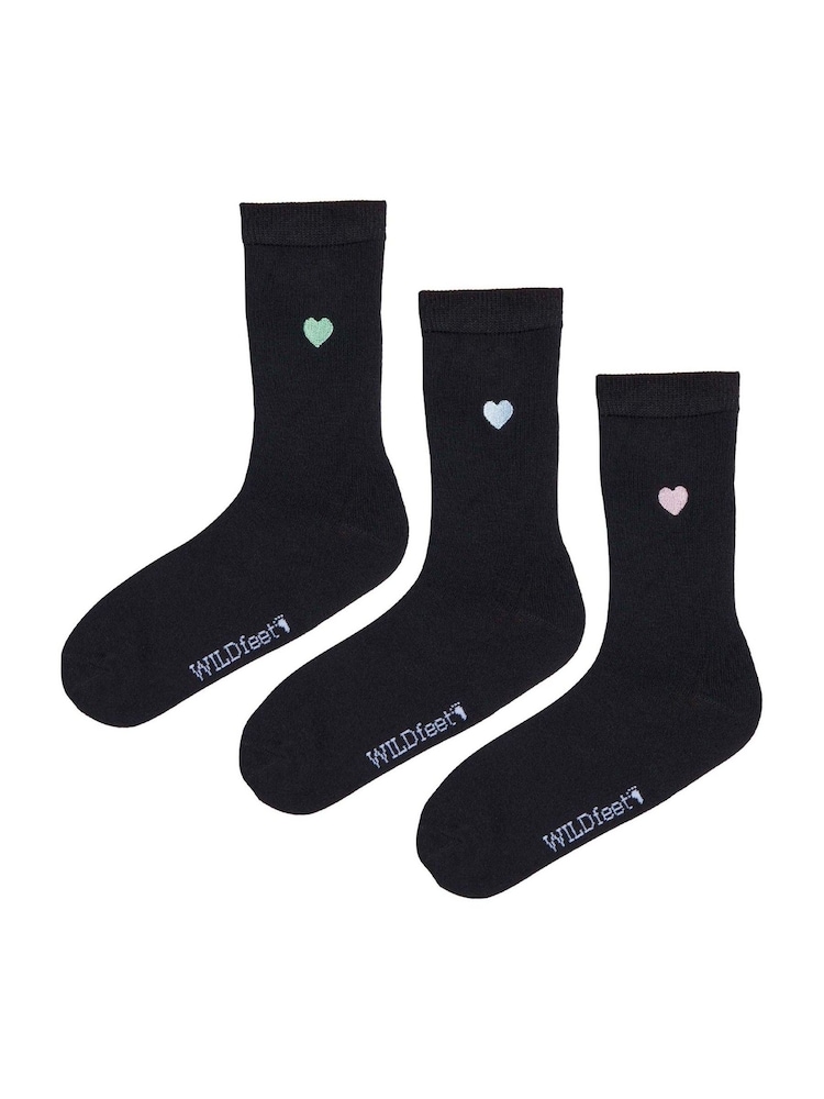 Wild Feet Bamboo Viscose Embroidered Crew Socks - Imagen 7 de 7