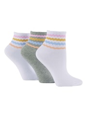 Wild Feet Quarter Length Sporty Crew Socks - Imagen 1 de 7