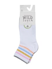Wild Feet Quarter Length Sporty Crew Socks - Imagen 3 de 7