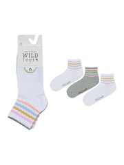 Wild Feet Quarter Length Sporty Crew Socks - Imagen 5 de 7