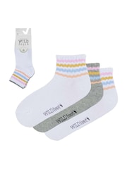 Wild Feet Quarter Length Sporty Crew Socks - Imagen 6 de 7